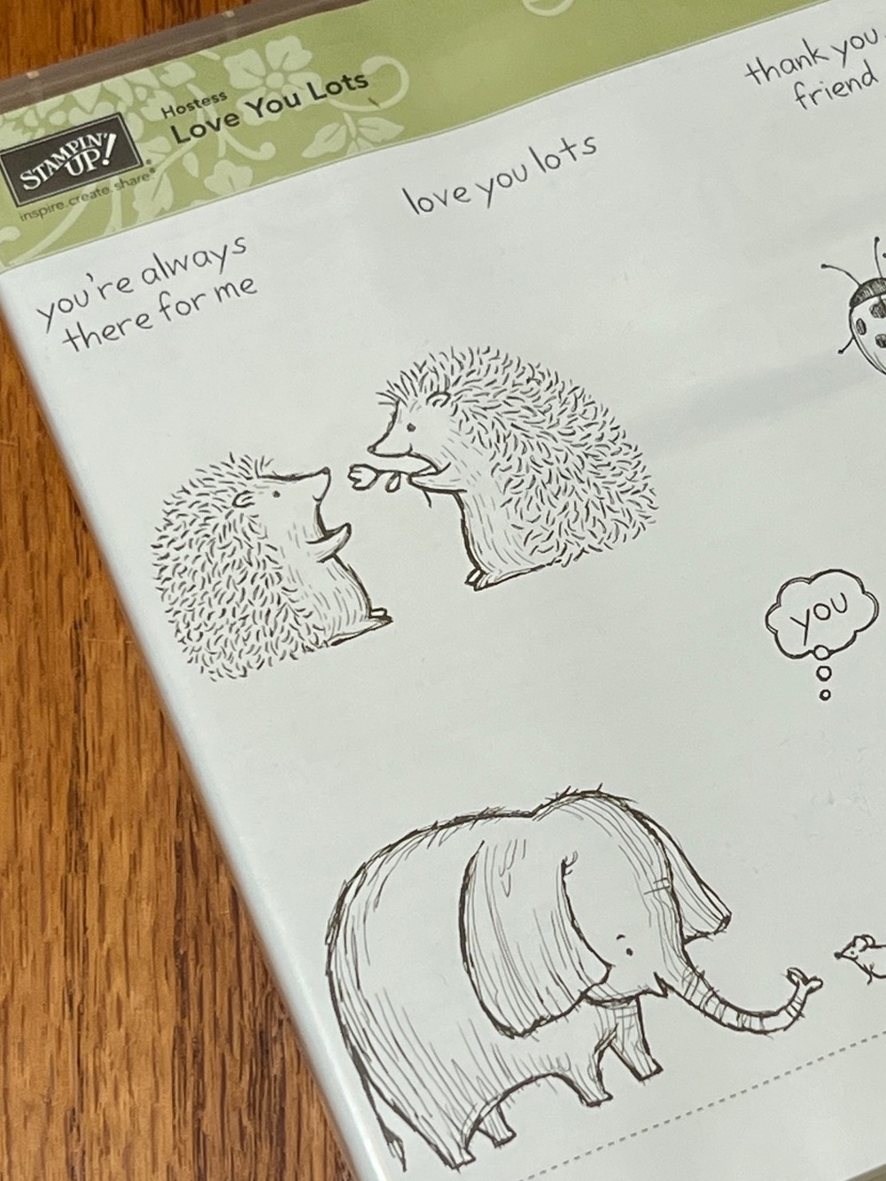 Retired Stampin’ Up! Love You Lots NEW Clear-Mount Stamp Set